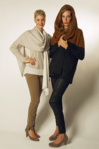 Zwei von Brunhilde Riebers Models bei den Anproben für die Modenschau 2014