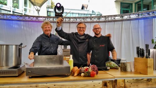 Volkhard Nebrich und die Festgastronomen sind bereit für die Kocharena 2017